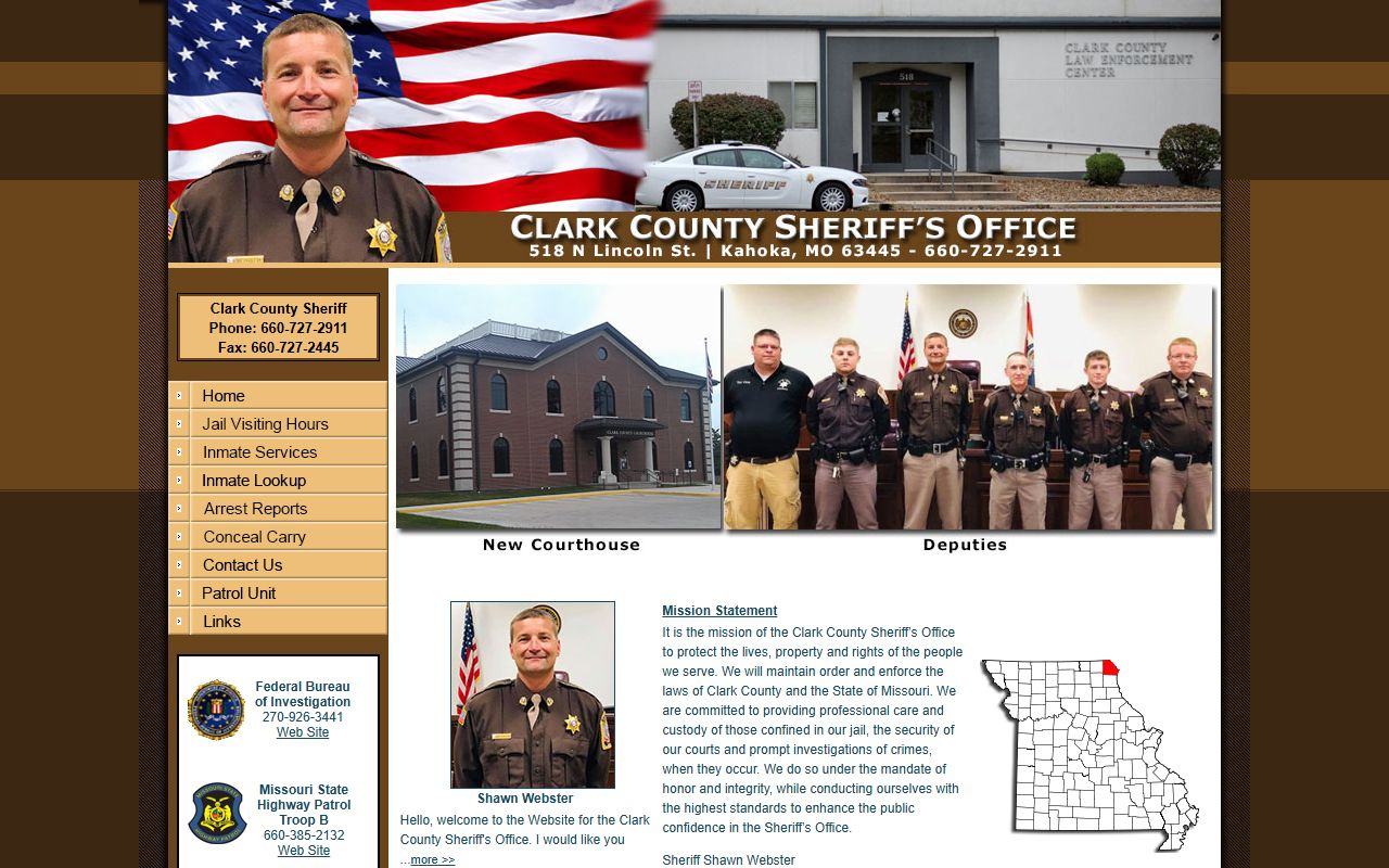 Clark County Jail inmate lookup sheriff homepage for Knox County custody searches
