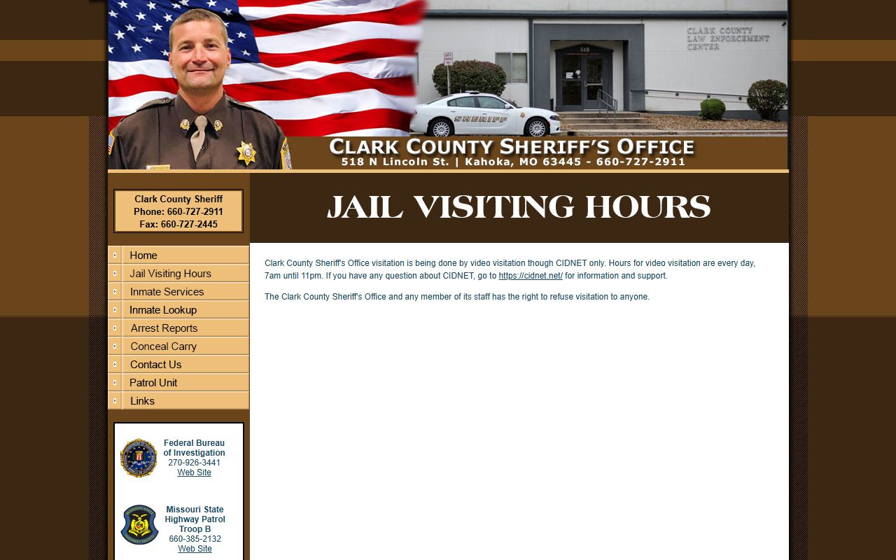 Knox County inmate records Clark County Jail video visitation source